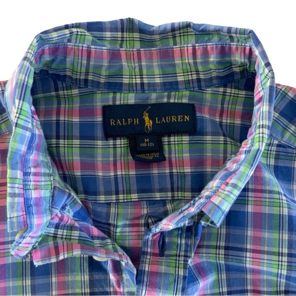 Ralph Lauren Boys Button Down Shirt M 10/12 - Picture 3 of 4